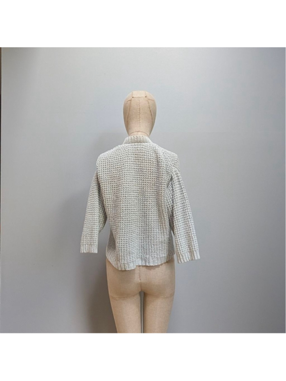Esby Ashley Cloud Cotton Waffle Knit Cardigan Small - Picture 3 of 9
